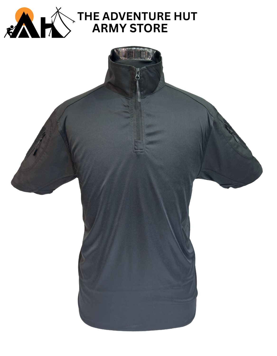 Black Tactical Quick Dry T-Shirt – Lightweight Outdoor & Sports Wear
