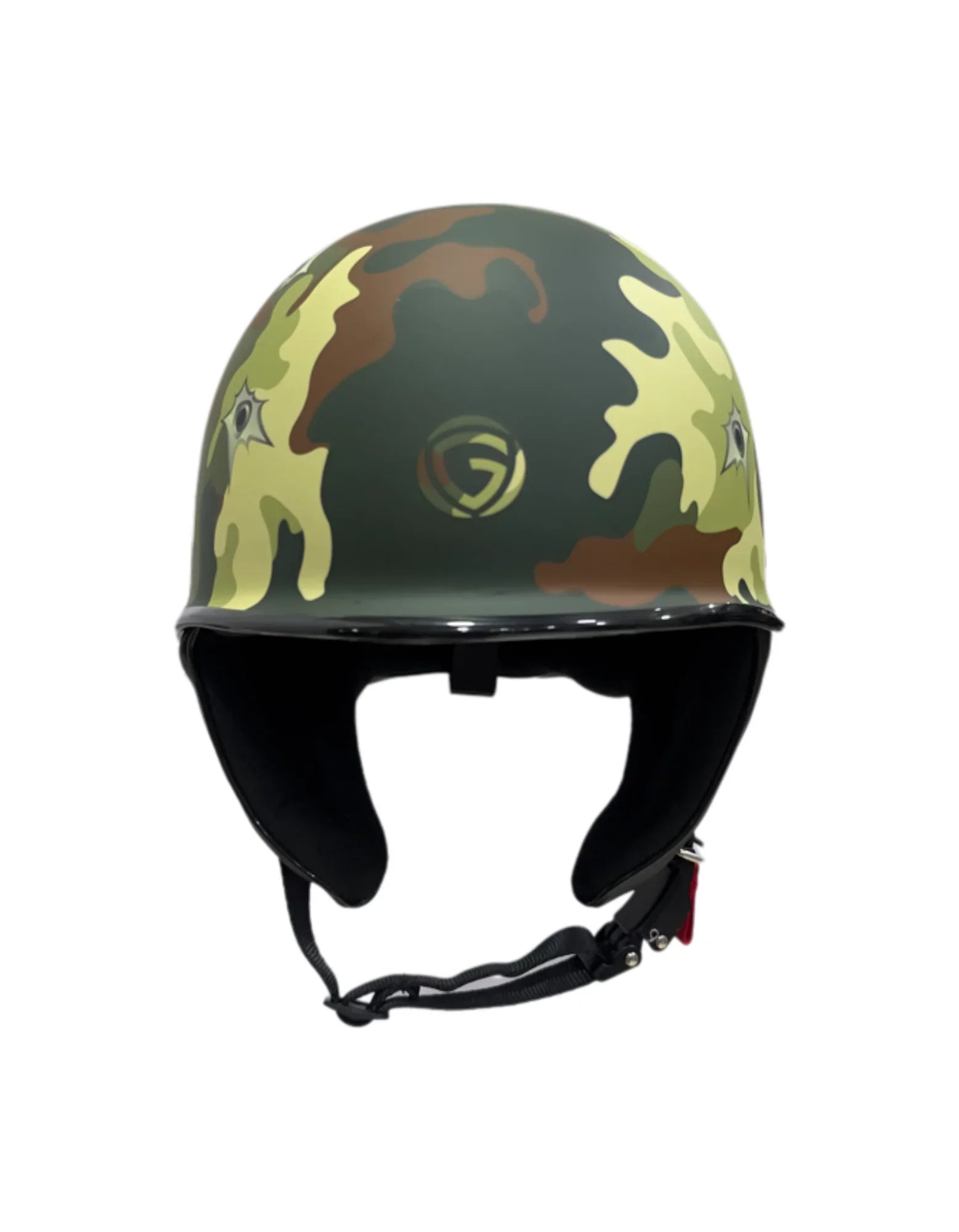 Glider Army Camouflage Half Helmet – Military Style Bullet Design Protective Riding Helmet | Exclusively at Adventure Hut - The Adventure Hut