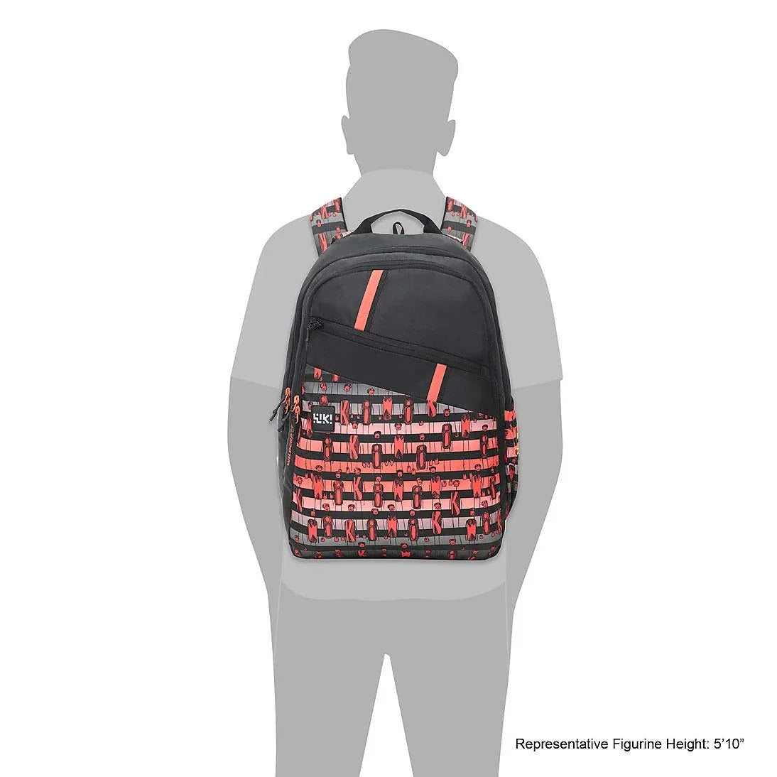 Wildcraft Wiki 4 Character Standard Backpack Black (11962 Black), 31 Litre - The Adventure Hut