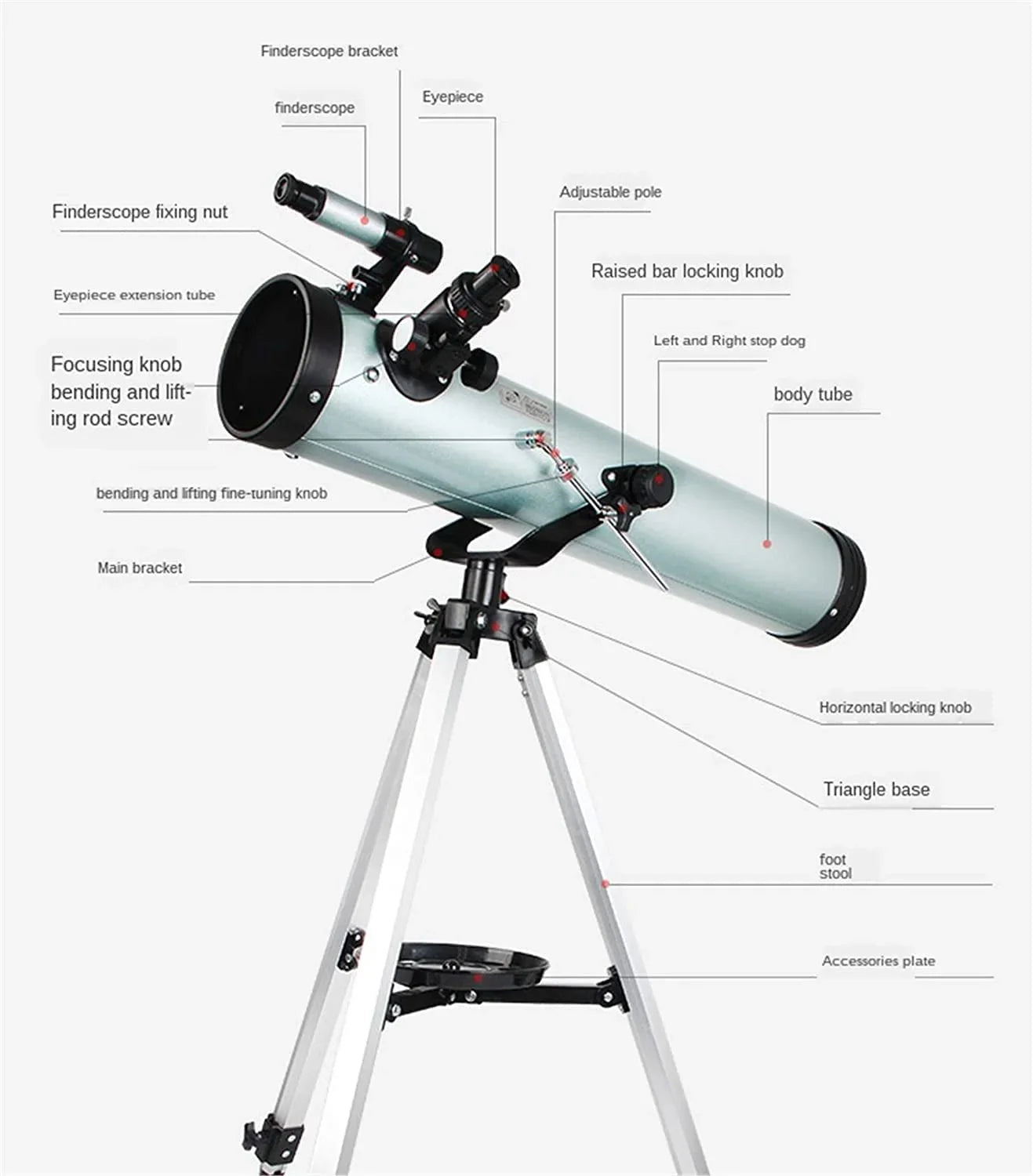Reflector Telescope Model F70076 Astronomical Telescope- HD Precise Optics