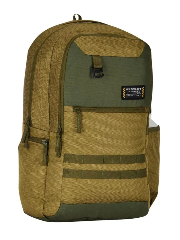 Wildcraft Safara Olive Tactical 2 Backpack with Rain Cover (12964) (Olive) - The Adventure Hut