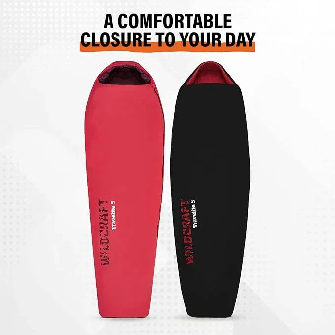 Wildcraft Travelite 5 Lightweight Sleeping Bag for Camping, Hiking & Outdoor Adventures | Compact, Water-Resistant - The Adventure Hut
