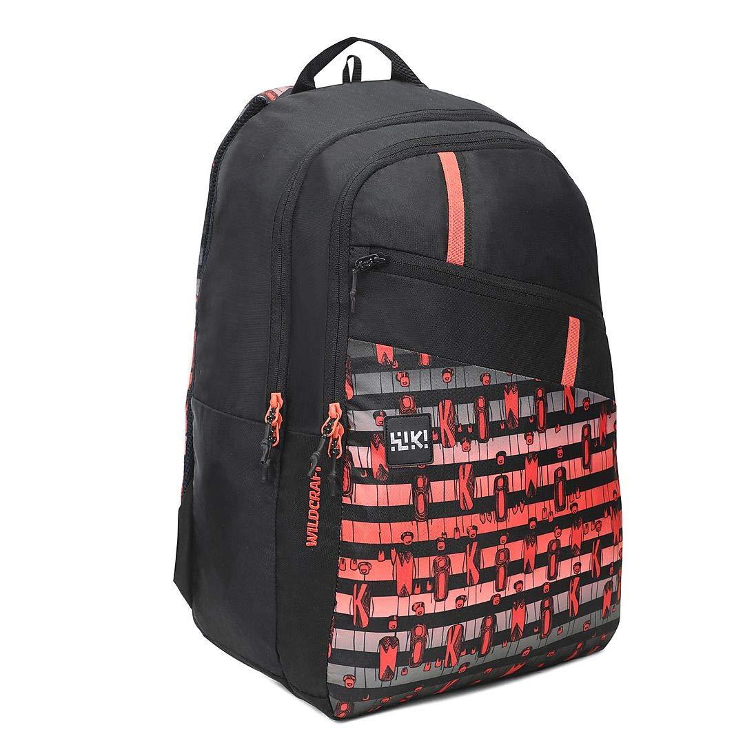 Wildcraft Wiki 4 Character Standard Backpack Black (11962 Black), 31 Litre - The Adventure Hut