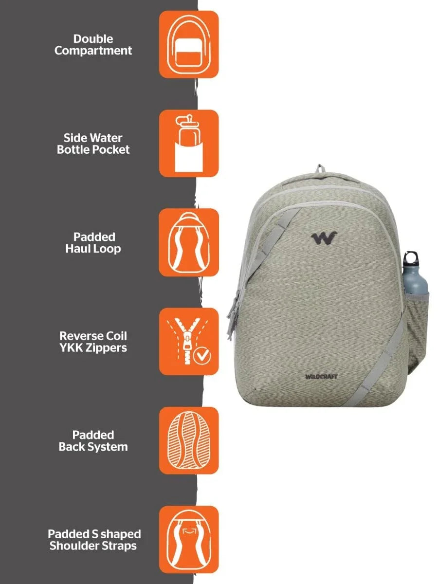 Wildcraft Bravo 35L Red Backpack with Rain Cover (12955) (Rock Ridge) - The Adventure Hut