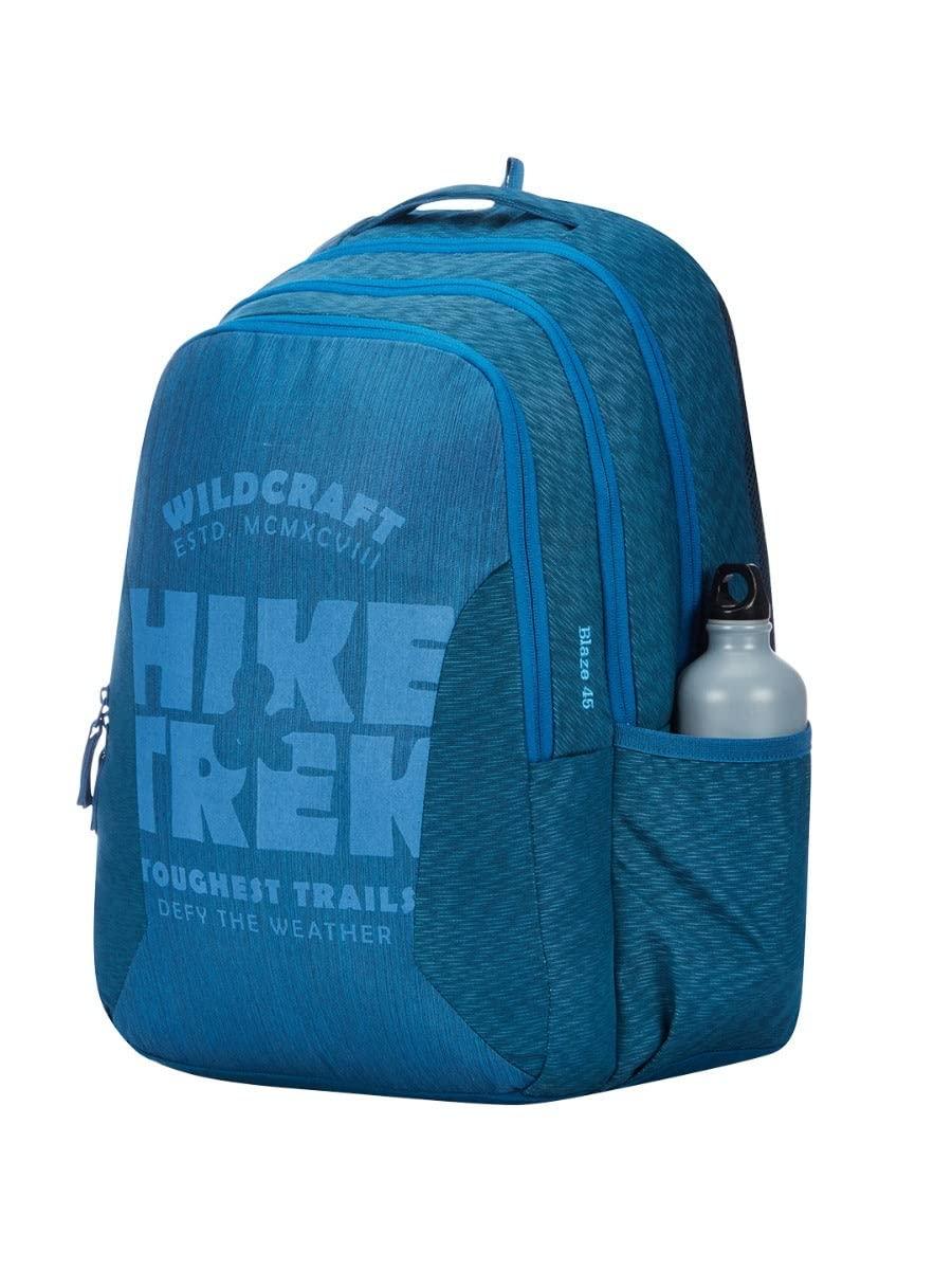 Wildcraft Blaze 45L Blue Backpack with Rain Cover(12953) (Blue) - The Adventure Hut