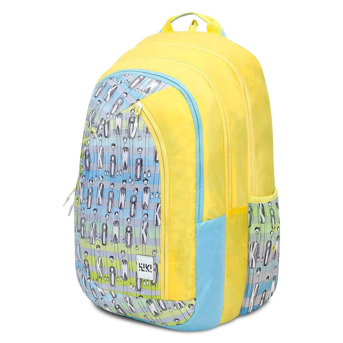 Wildcraft Wiki 8 Character School Backpack (11978-Yellow) - The Adventure Hut
