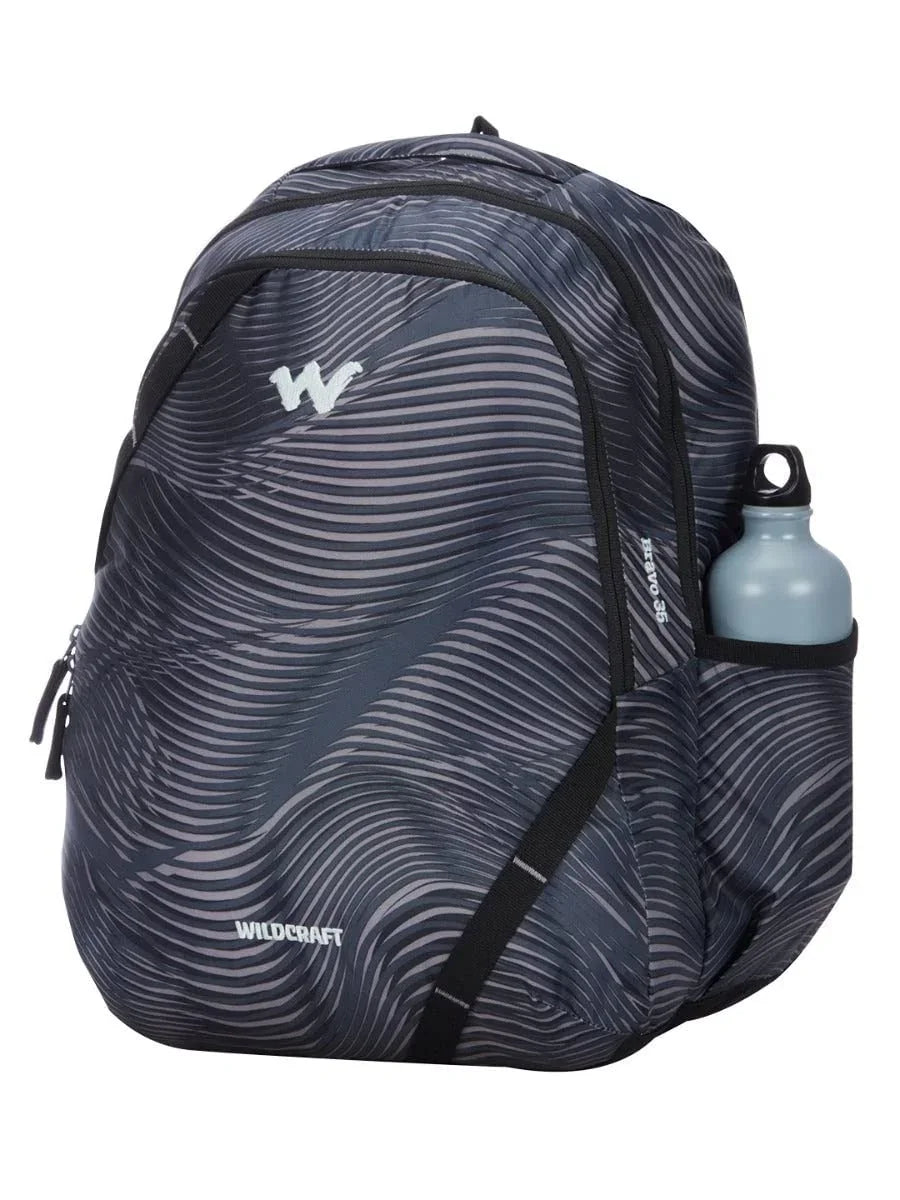Wildcraft Bravo 35L Backpack with Rain Cover (12955) (Black) - The Adventure Hut