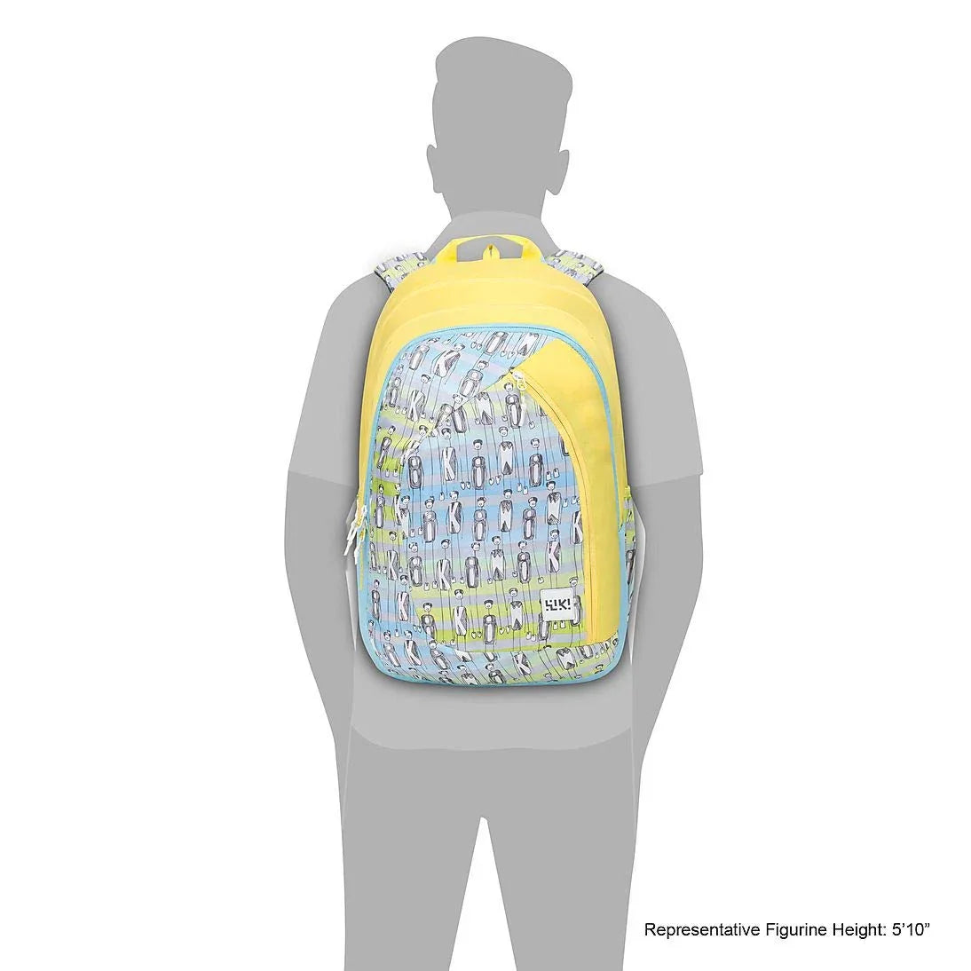 Wildcraft Wiki 8 Character School Backpack (11978-Yellow) - The Adventure Hut