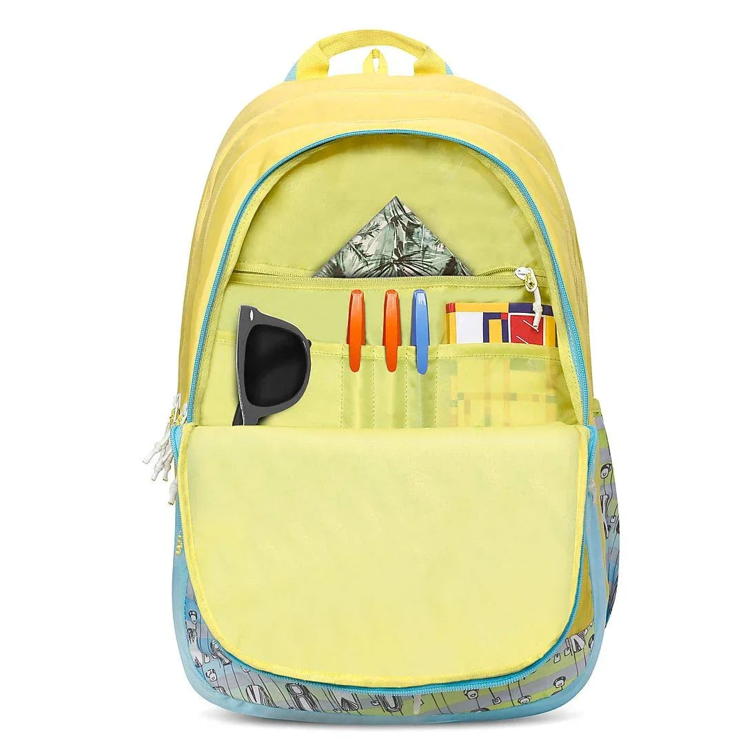 Wildcraft Wiki 8 Character School Backpack (11978-Yellow) - The Adventure Hut