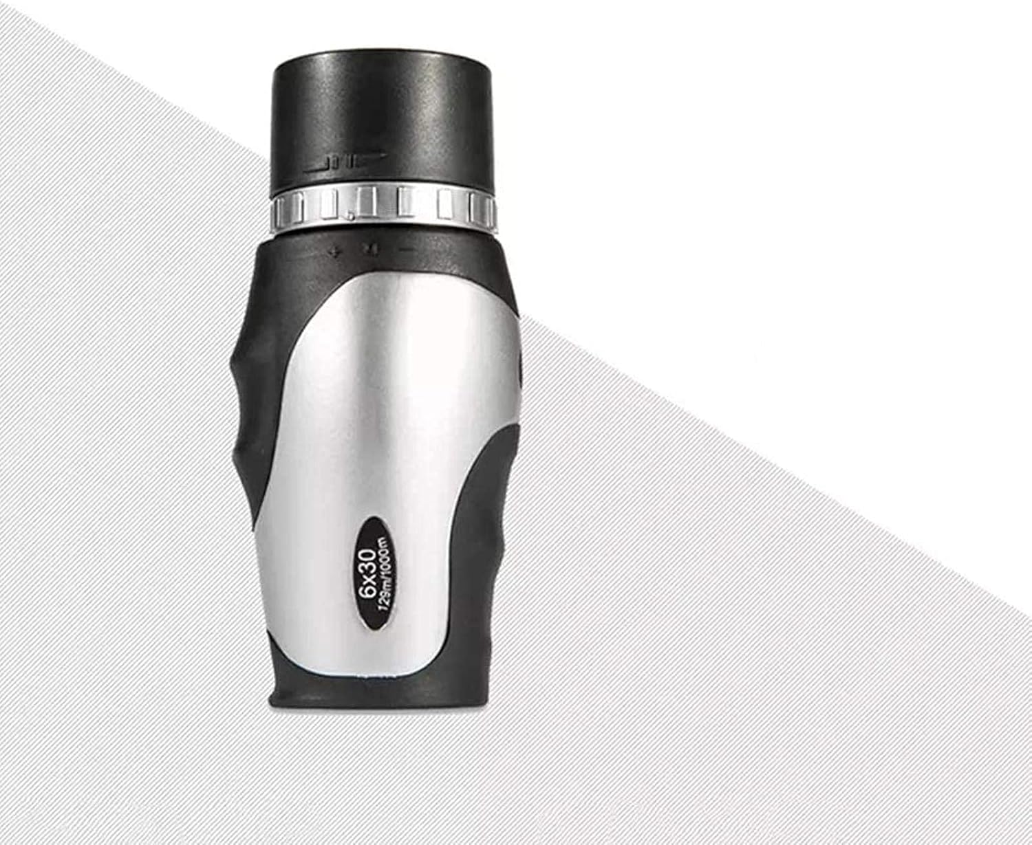 6X30 Portable Monocular Telescope Compact Waterproof Monocular for Bird Watching (Silver)