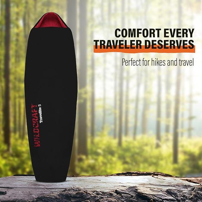Wildcraft Travelite 5 Lightweight Sleeping Bag for Camping, Hiking & Outdoor Adventures | Compact, Water-Resistant - The Adventure Hut
