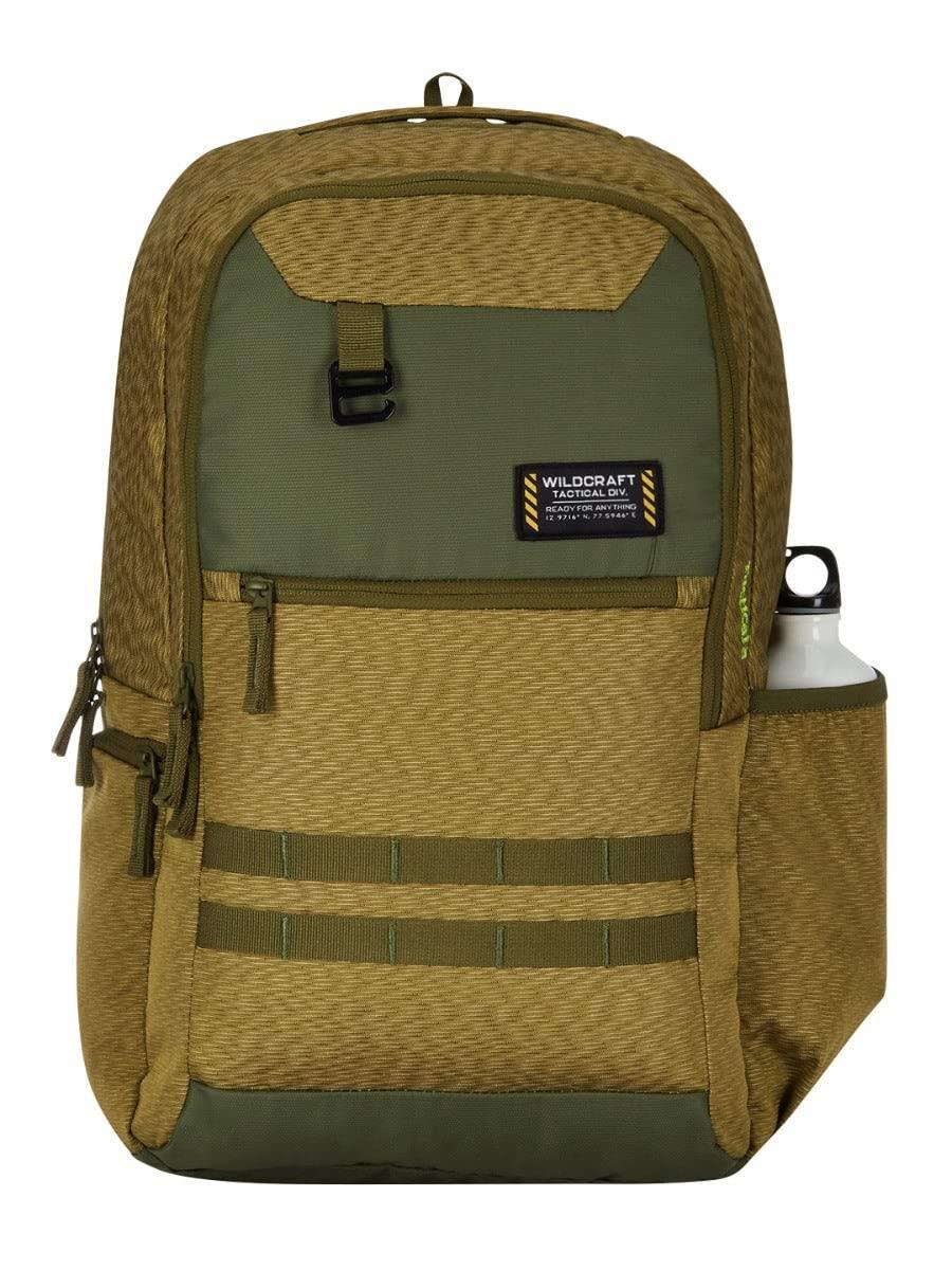 Wildcraft Safara Olive Tactical 2 Backpack with Rain Cover (12964) (Olive) - The Adventure Hut