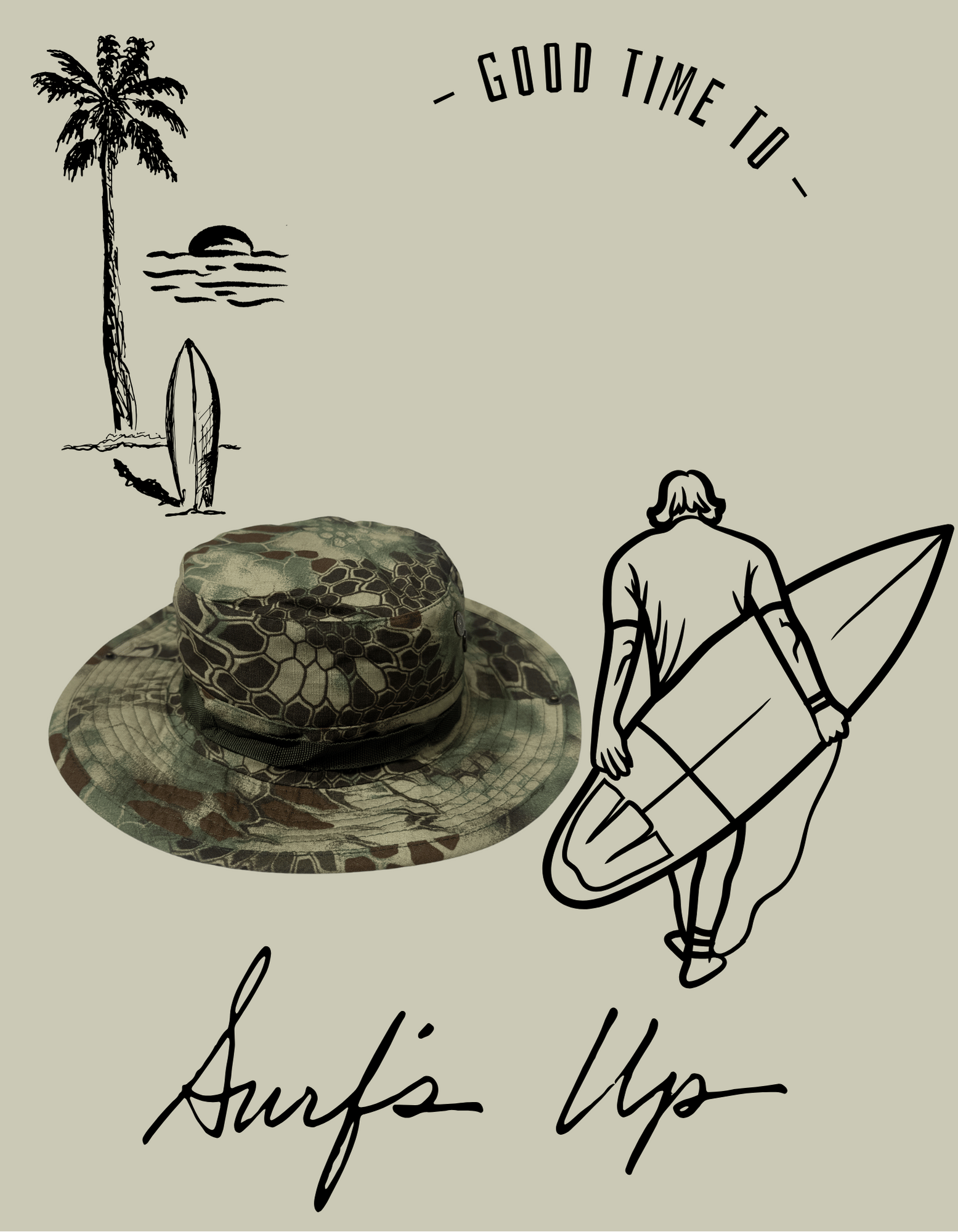 ADVENTURE HUT HAT TACTICAL CAMPING AND ADVENTURE HAT CAMO - The Adventure Hut