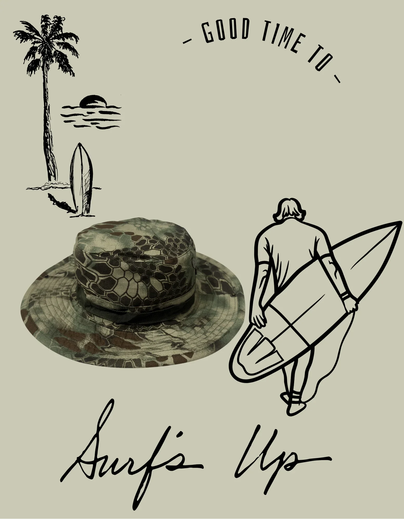 ADVENTURE HUT HAT TACTICAL CAMPING AND ADVENTURE HAT CAMO - The Adventure Hut