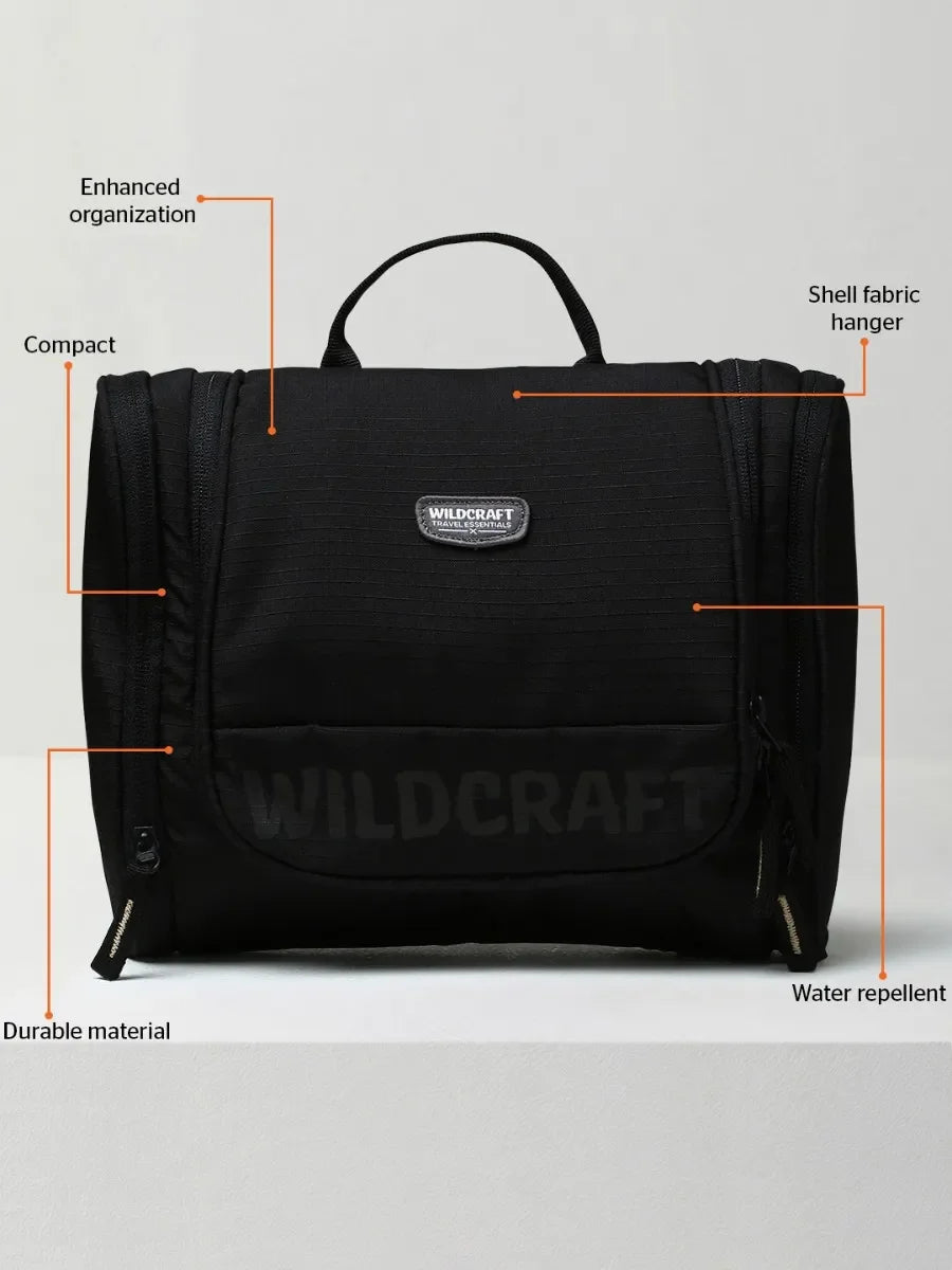 Wildcraft Travel Toiletry Kit - Black (13128) - The Adventure Hut