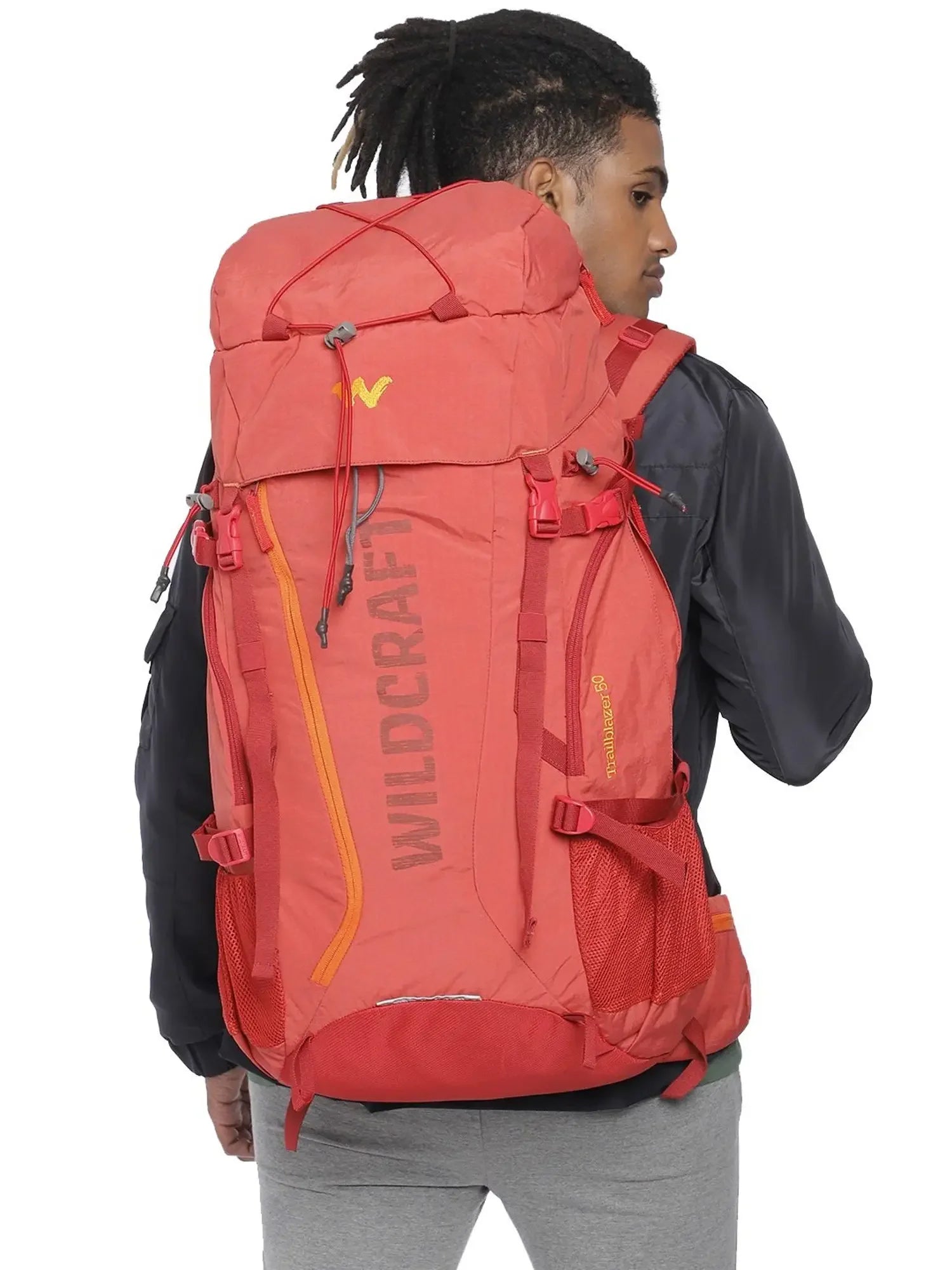 Wildcraft Trailblazer 50L Rucksack Backpack – Durable, Lightweight & Trekking Bag for Hiking & Travel (11722-Red) - The Adventure Hut