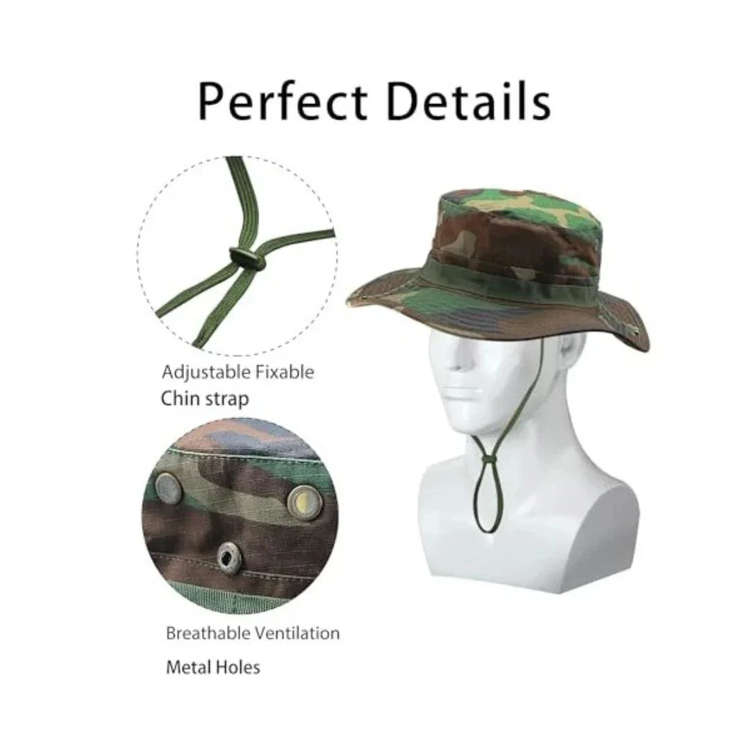 Summer Outdoor Boonie Hunting Fishing Safari Bucket Sun Hat (Camouflage -TK 4695) - The Adventure Hut
