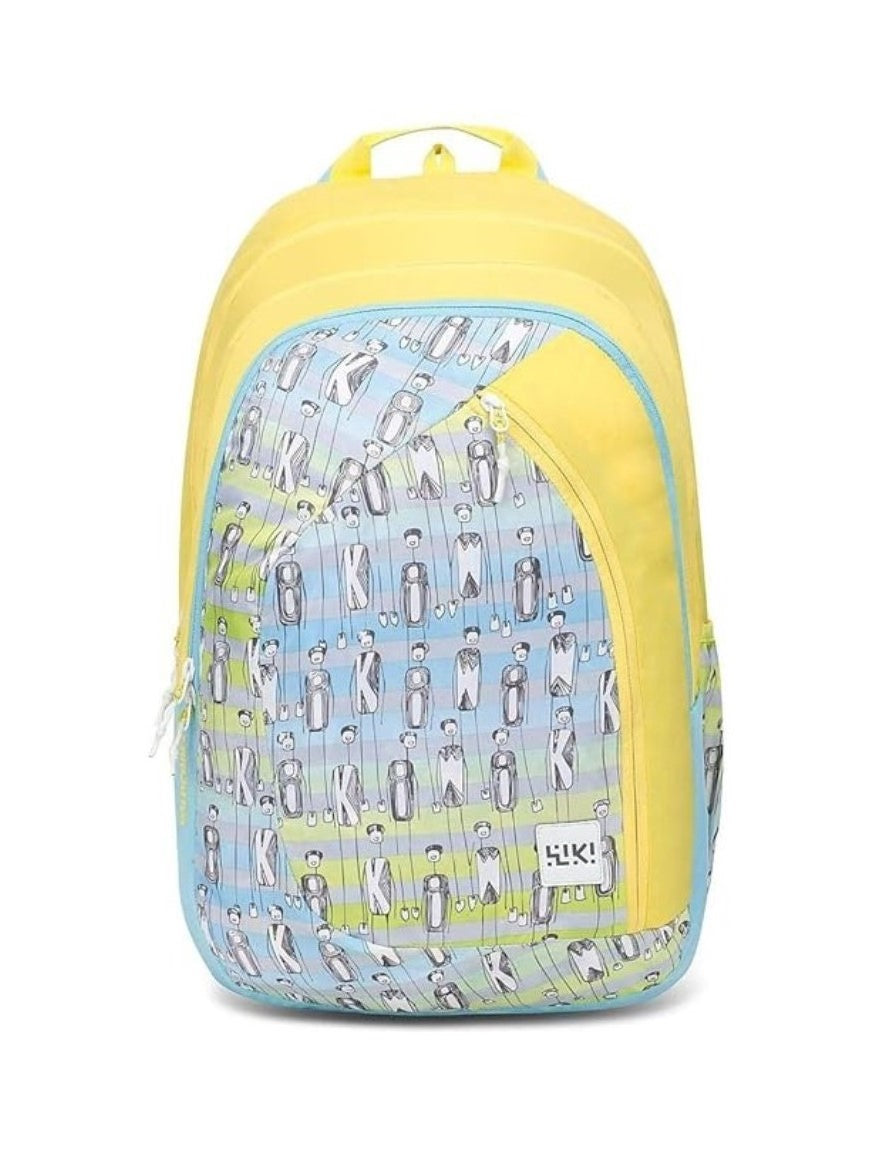 Wildcraft Wiki 8 Character School Backpack (11978-Yellow) - The Adventure Hut