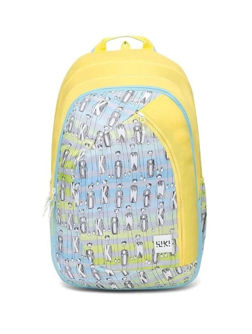 Wildcraft Wiki 8 Character School Backpack (11978-Yellow) - The Adventure Hut