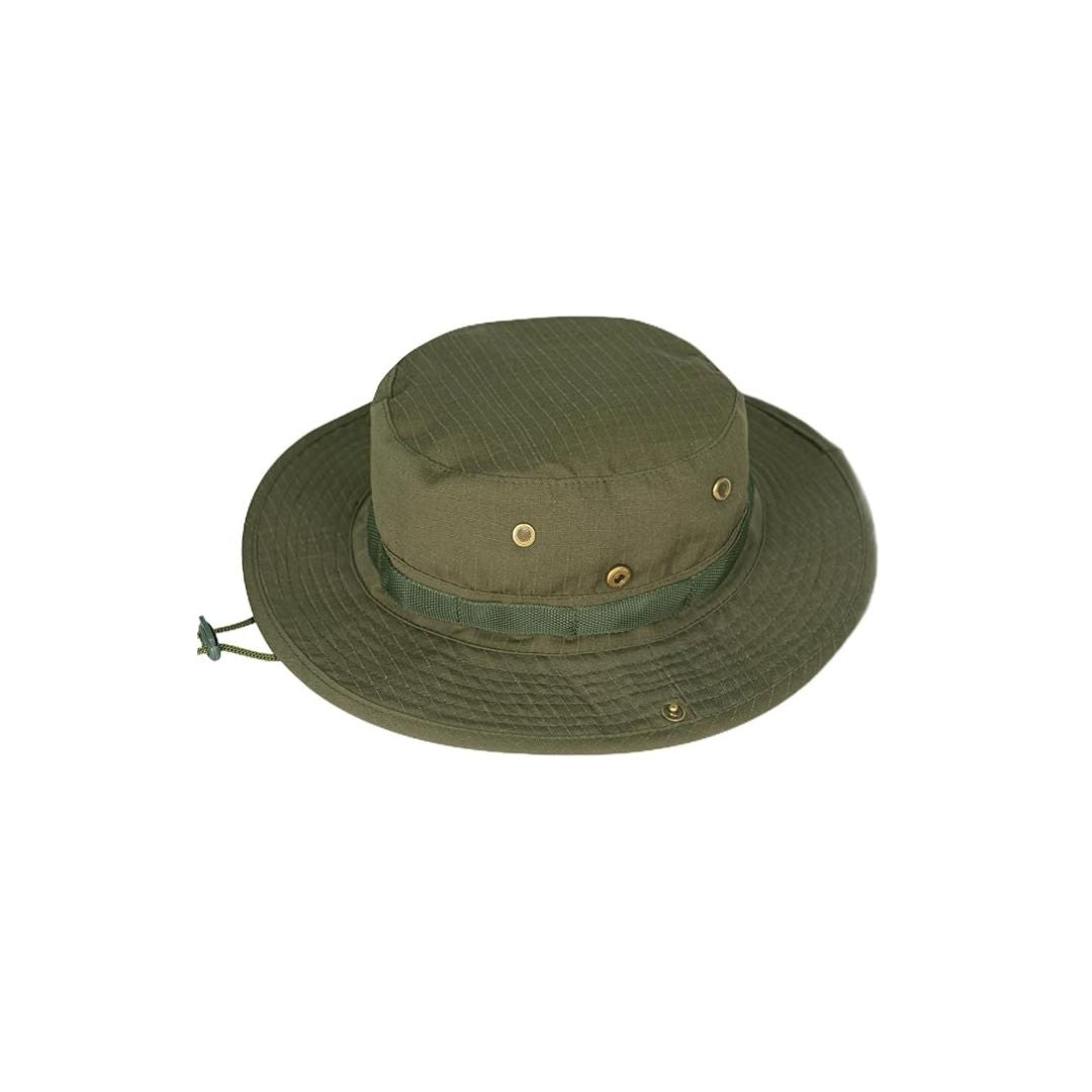 Summer Outdoor Boonie Hunting Fishing Safari Bucket Sun Hat with Adjustable Strap (Green) (TK-4752) - The Adventure Hut