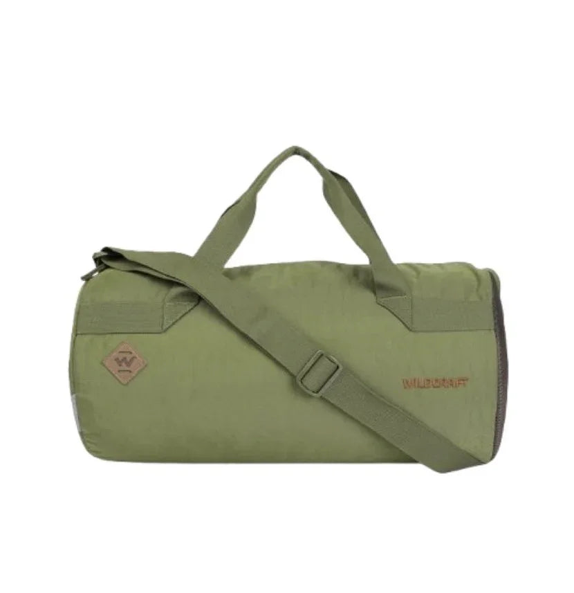 Wildcraft Unisex Solid Gym Duffel Bag -Olive Green (12226) - The Adventure Hut