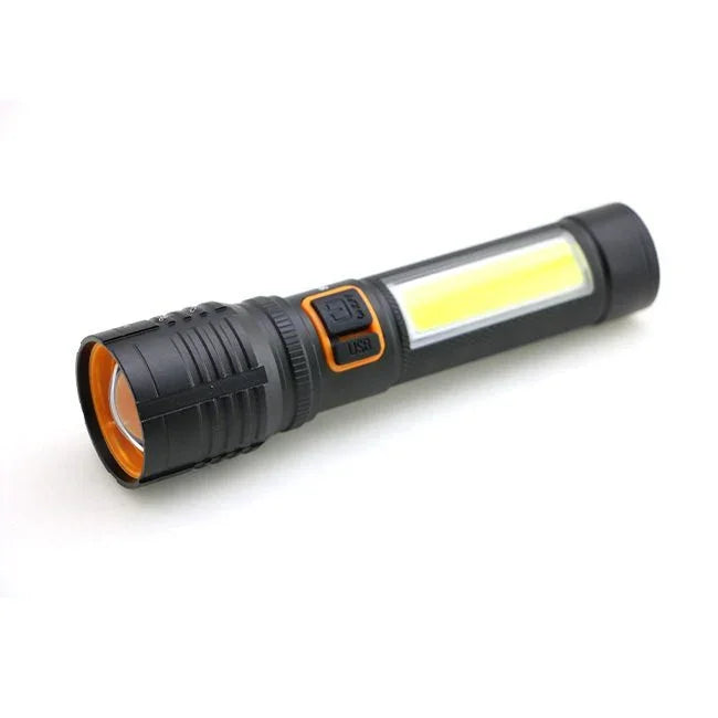 Zoomable Led Torch Light Rechargeable Type-C Charging Water Resistant - The Adventure Hut