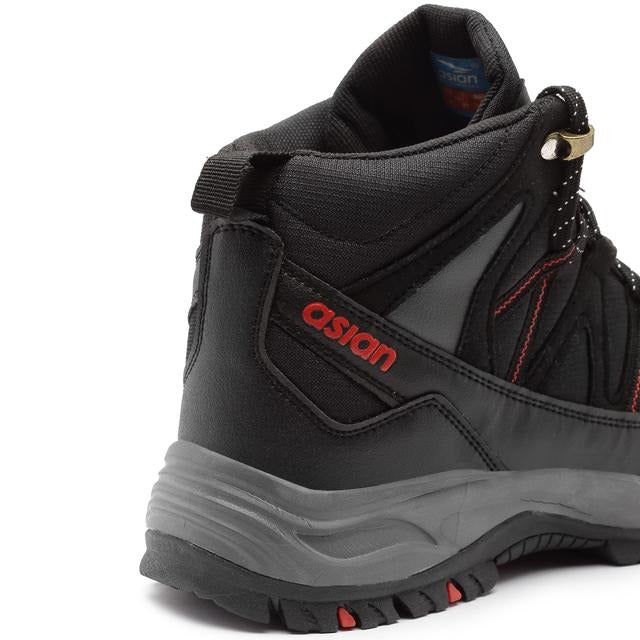 ASIAN Men's Everest-21 Sports Trekking & Hiking,Walking Hi-Neck Shoes (Black Red) - The Adventure Hut