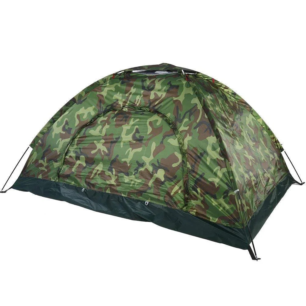 2 person camouflage tent Polyester Military Waterproof 2 Person Picnic Camping Army Green Porta – The Adventure Hut