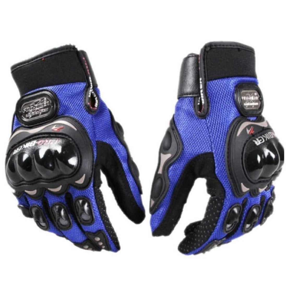 Pro-Biker Tactical Knuckle Riding Gloves (Blue) - The Adventure Hut