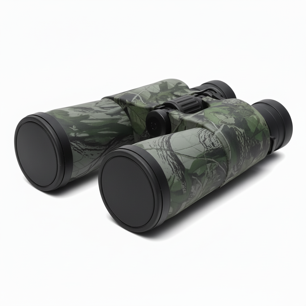 10x50 Camouflage Binoculars - Clean Front View