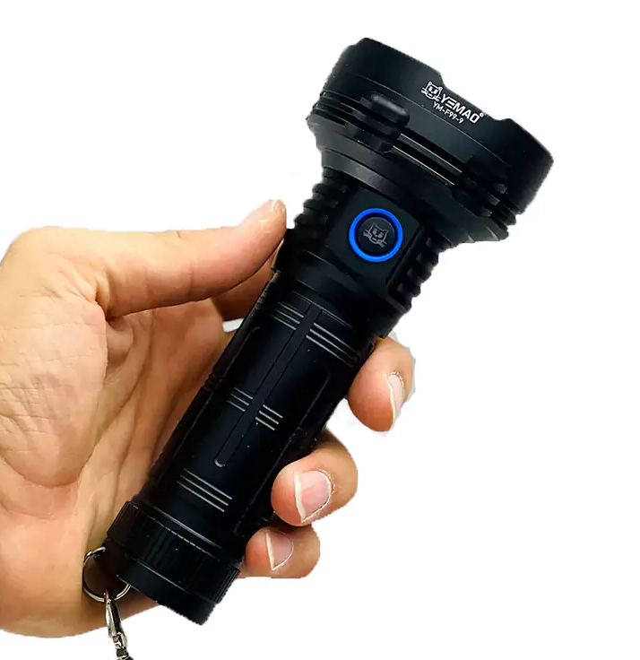 THE ADVENTURE HUT YEMAO YM-F99 Tactical Flashlight | 500m Range | 9 LED | 60W | Rechargeable