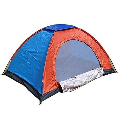 Polyester Waterproof Camping & Picnic Tent (For 4 Persons, 6 X 5 X 3.5 Feet) - Assorted Colour