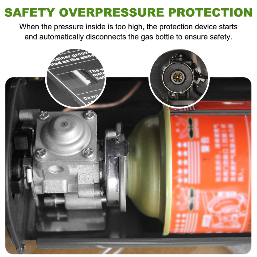 12000 BTU Portable LPG & Butane Camping Stove with Carry Case -THE ADVENTURE HUT