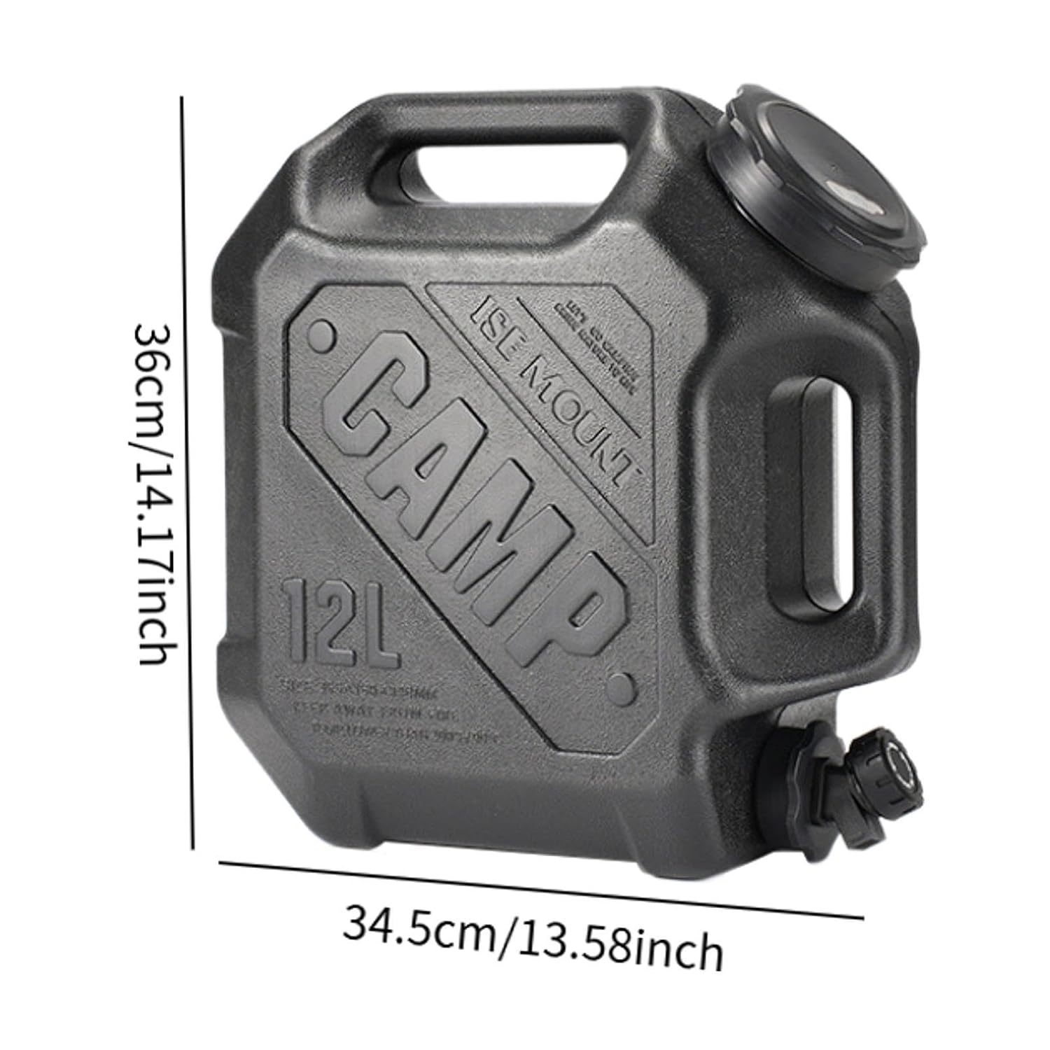 12L Outdoor Water Container with Faucet Spigot & Double Handles for Camping, Hiking & Emergency Use | THE ADVENTURE HUT
