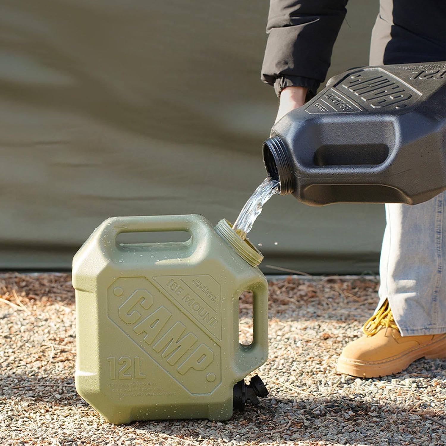 12L Outdoor Water Container with Faucet Spigot & Double Handles for Camping, Hiking & Emergency Use | THE ADVENTURE HUT
