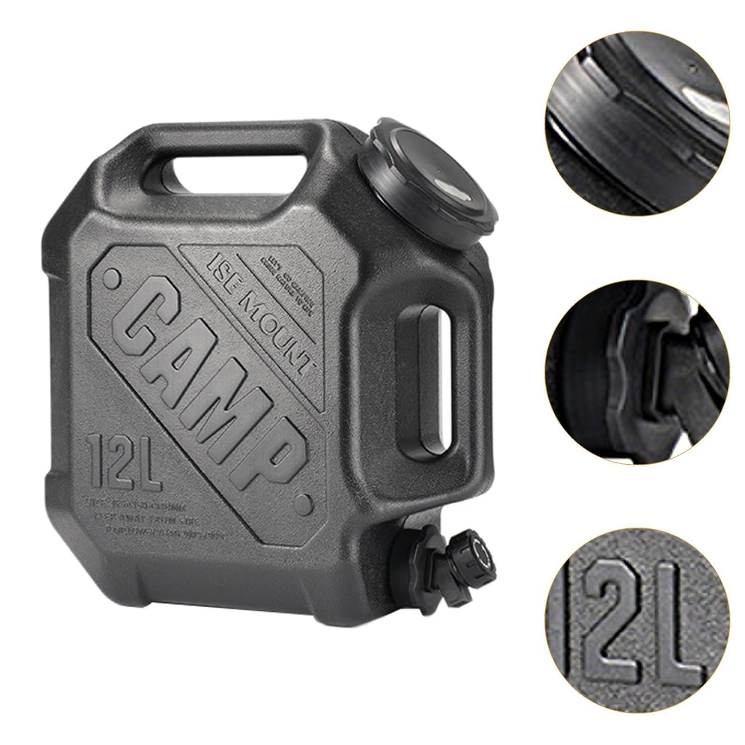 12L Outdoor Water Container with Faucet Spigot & Double Handles for Camping, Hiking & Emergency Use | THE ADVENTURE HUT