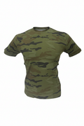 Camouflage t-shirt on a white background