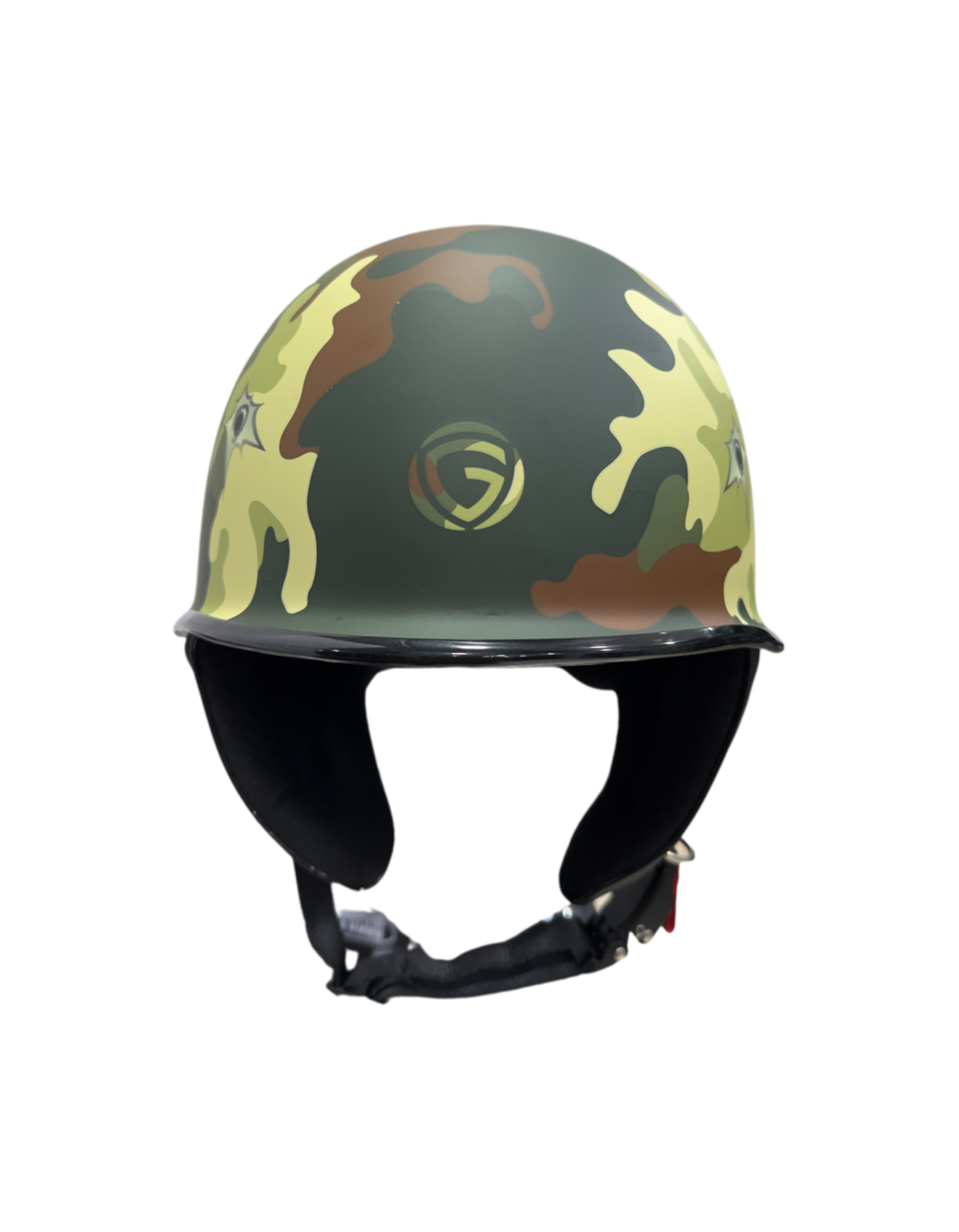 Glider Army Camouflage Half Helmet – Military Style Bullet Design Protective Riding Helmet | Exclusively at Adventure Hut