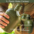 1L Tactical Military Canteen & Nesting Aluminum Cup Set (Army Green) The Adventure Hut