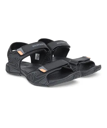 Men HYPAGRIP™ Open Toe Ridge Sandal - Black Grey (51670) - The Adventure Hut