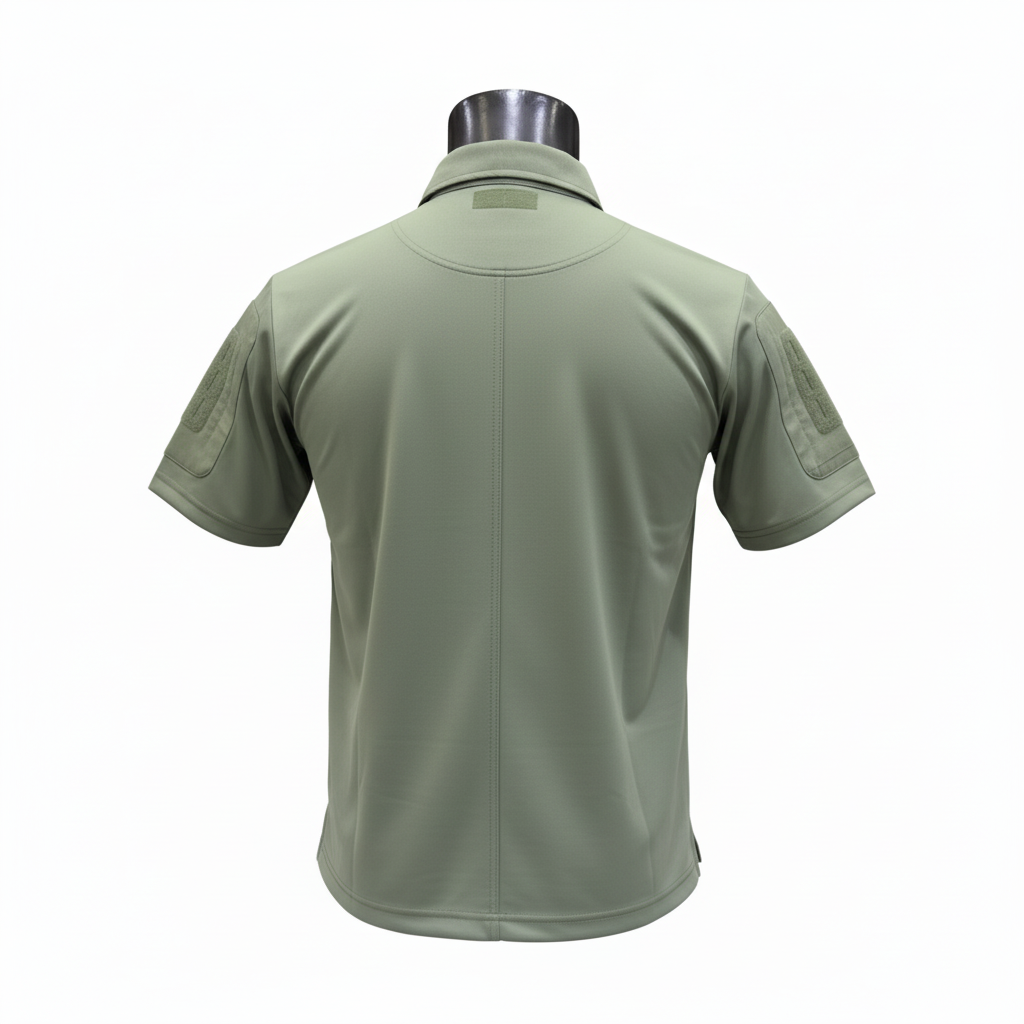 Light Olive Green Polo Lycra T-Shirt - Plain Stretchable Tee The Adventure Hut