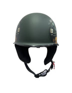 ADVENTURE HUT Half Helmet – Graphic Motorcycle Cruiser Helmet with Retro Design (New German BF) - The Adventure Hut