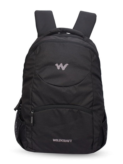 Wildcraft Polyester Stylish 25.6Lts Laptop Backpack(Black) (Grab 3-20007)