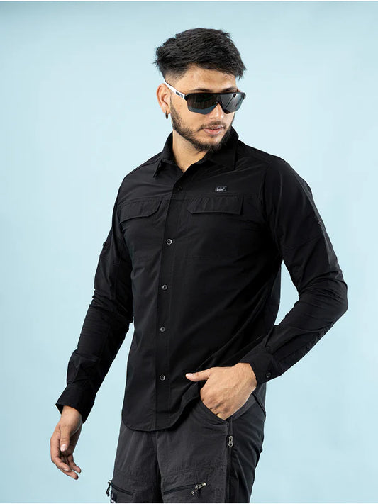ADVENTURE HUT GEARFORCE-X HIKING SHIRT (BLACK) ST-02