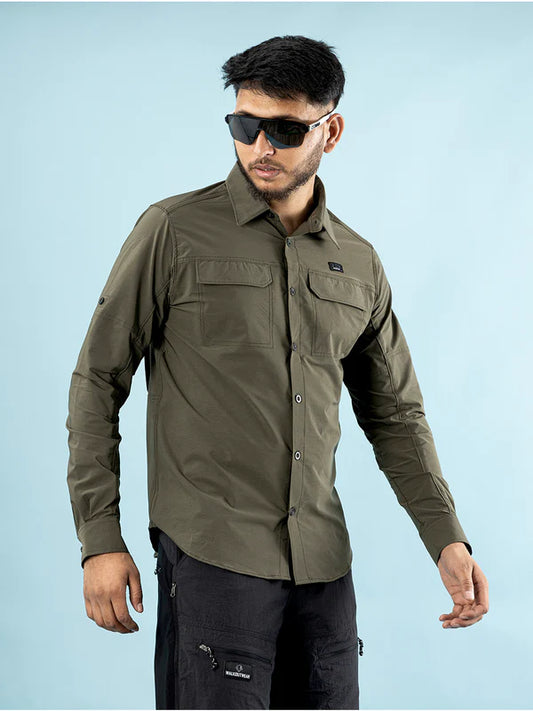 ADVENTURE HUT GEARFORCE-X HIKING SHIRT (OLIVE)ST-02