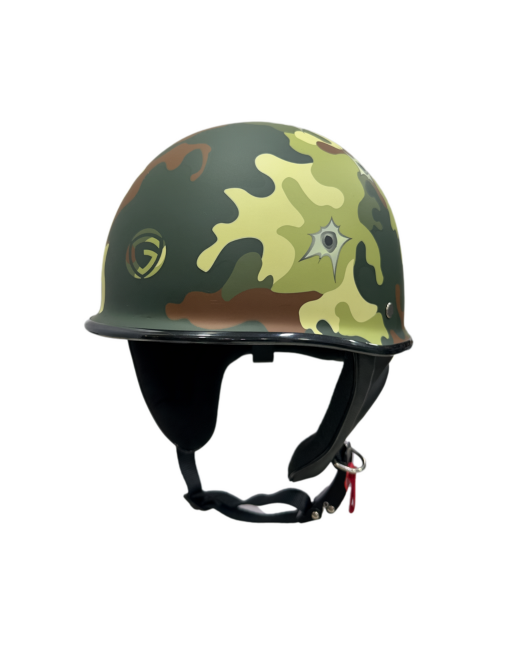 Glider Army Camouflage Half Helmet – Military Style Bullet Design Protective Riding Helmet | Exclusively at Adventure Hut
