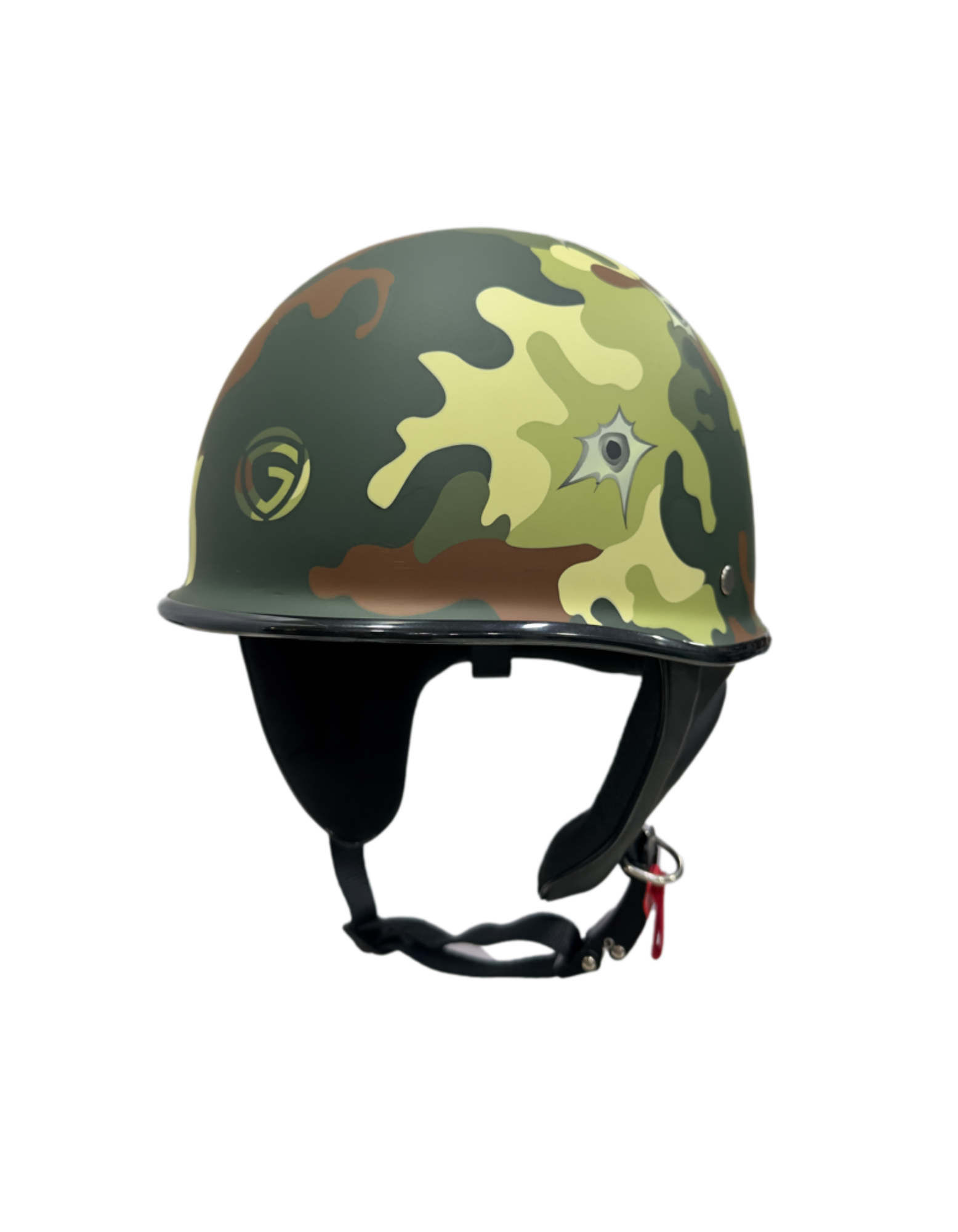 Glider Army Camouflage Half Helmet – Military Style Bullet Design Protective Riding Helmet | Exclusively at Adventure Hut