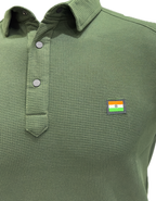 Tactical Hemp Net Polo Shirt – Quick-Dry Outdoor Wear with India Flag | The Adventure Hut