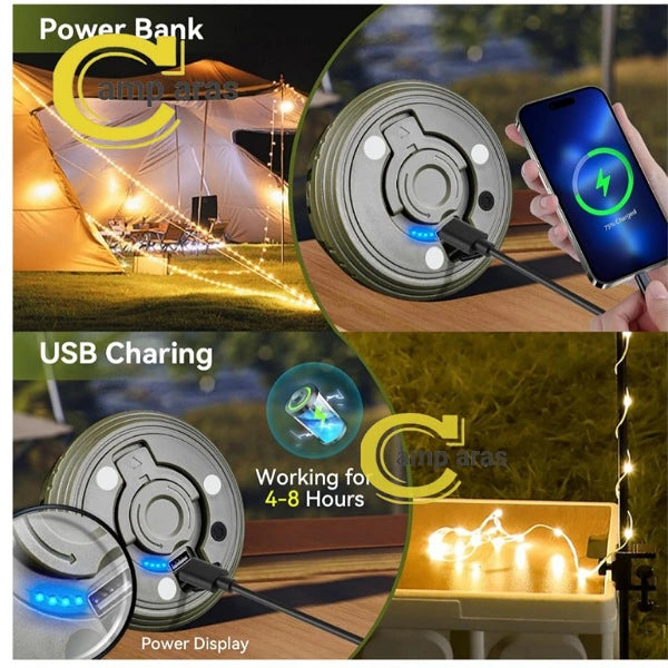 Rechargeable LED Lamp Camping Light | Portable Tent Lamp with USB Charging | Compact Outdoor Lantern for Hiking, Emergency & Travel KXK- 828