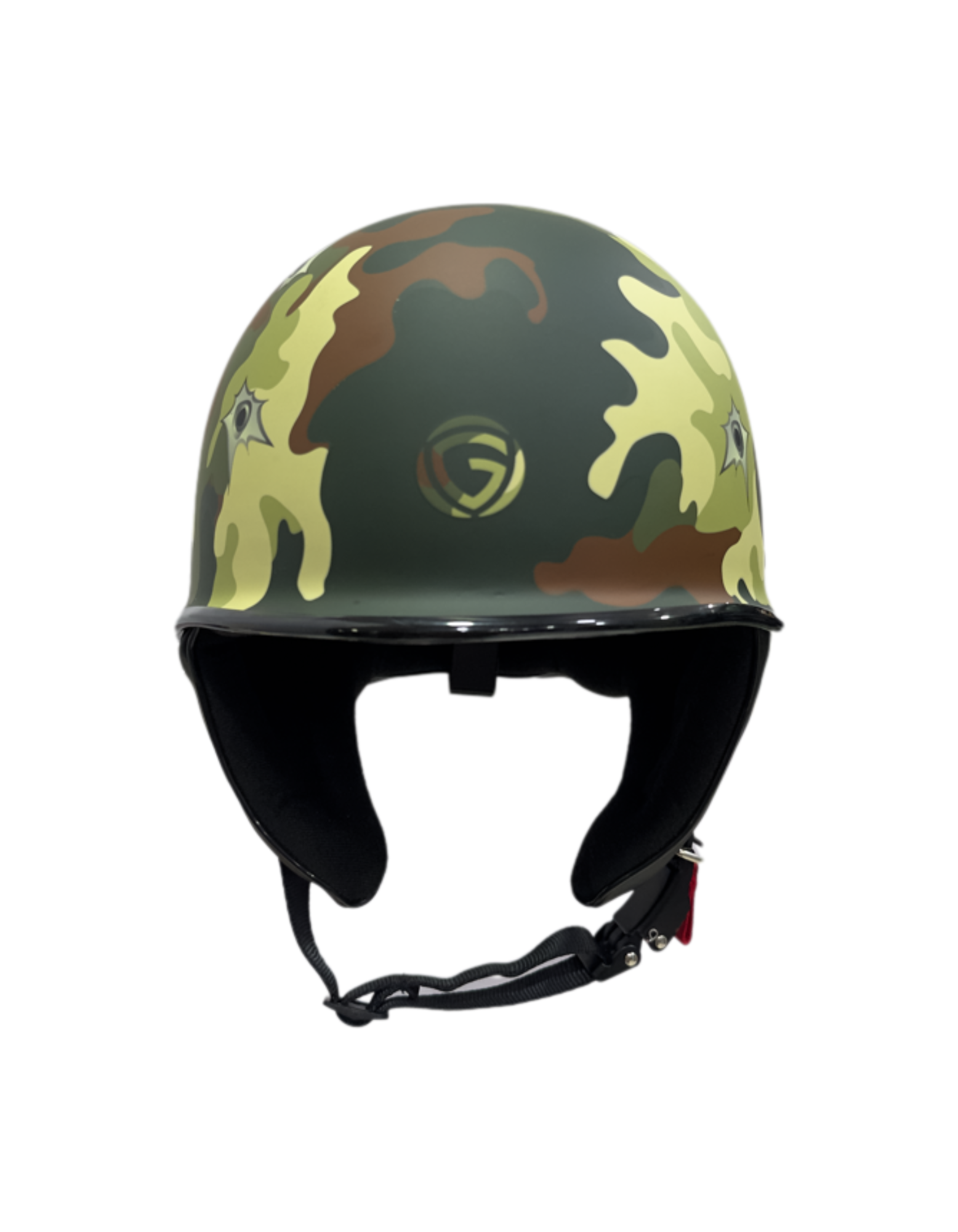 Glider Army Camouflage Half Helmet – Military Style Bullet Design Protective Riding Helmet | Exclusively at Adventure Hut